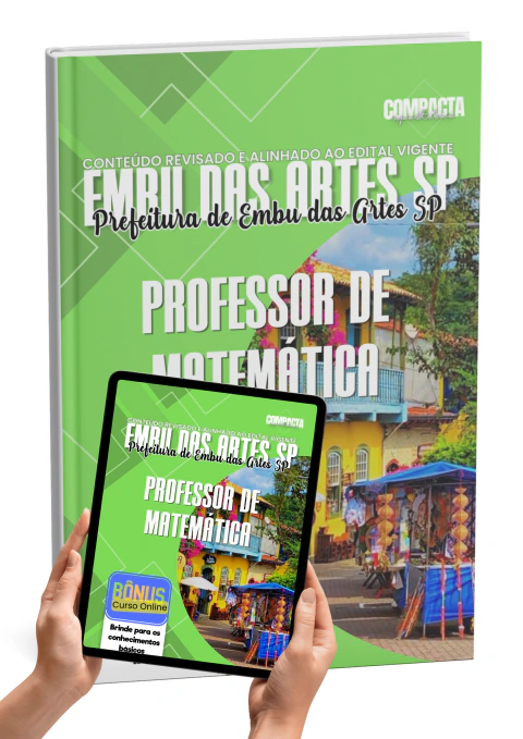 Apostila Prefeitura de Embu das Artes SP 2026 Professor de Matemática Atualizada