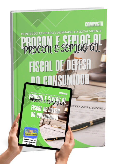 Apostila PROCON E SEPLAG AL 2026 Fiscal de Defesa do Consumidor Atualizada
