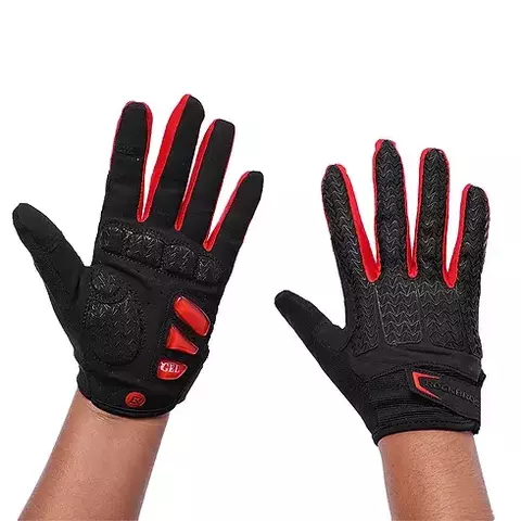 GUANTES ROCKBROS COMPLETOS GEL NEGRO/ROJO XL - comprar en línea