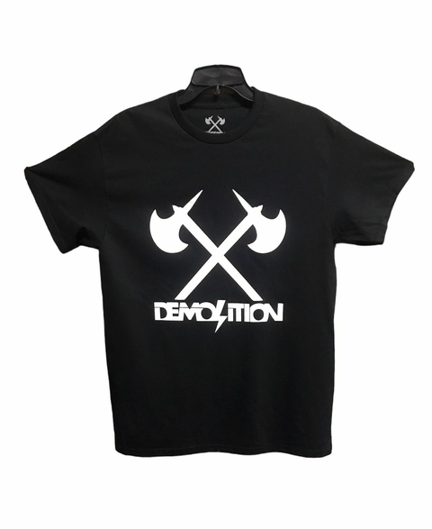 PLAYERA DEMOLITION M/CORTA NEGRA LOGO HACHAS - comprar en línea
