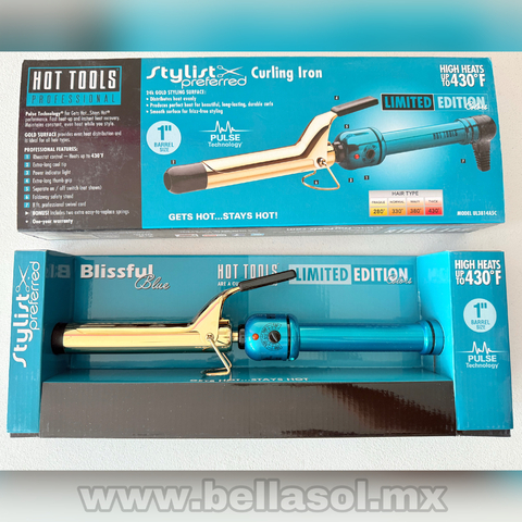 Tenaza Blissful Blue 1” 24K Gold | Hot Tools Profesional - con Caja