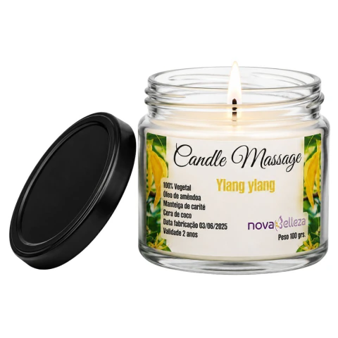 Vela para Massagem Vegetal Ylang Ylang Novabelleza