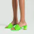 Sandália Mule Puff de Couro e Nylon Verde na internet