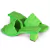 Sandália Mule Puff de Couro e Nylon Verde - loja online