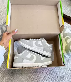 SB Dunk Low Branco/Cinza Premium - Rms Premium