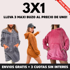 3X1 : BUZOMANTA PELUCHE FELPUDO - comprar online