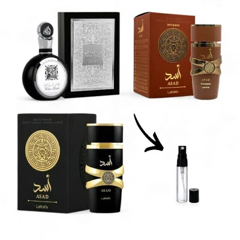Combo Mais Vendido 5ml - Asad, Asad Bourbon, Fakhar Black