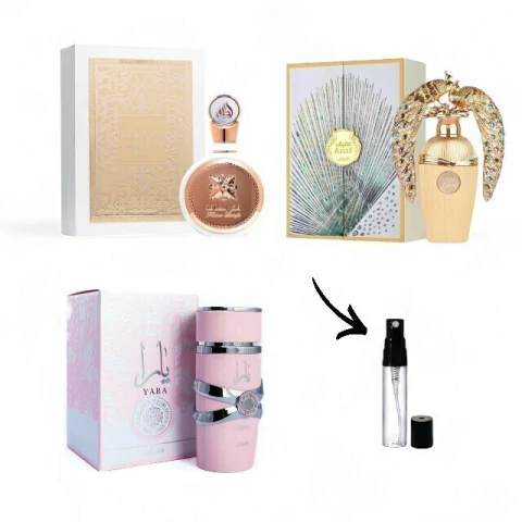 Combo Mulher Poderosa - Decant - Yara - Fakhar Rose - Afeef - comprar online