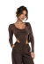Body Manga Longa Cavado - Kay Malhas