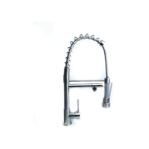 Grifo Monomando Extraible para Fregadero BK Plumbing Cuerpo Latón Acabado Niquel - comprar en línea