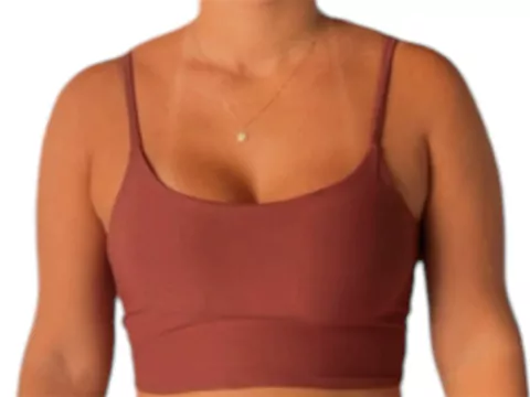 Cropped Alça Marrom - comprar online