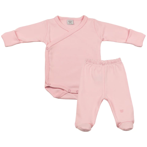 Body kimono com vira luva e culote fio egípcio Rosa - comprar online