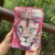 Bíblia Glitter 100% Leão JESUS Pink capa dura acolchoada ARC com abas adesivas pingente e Harpa