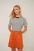 Camiseta Dora Listrada Silk Bordado - Linda de Morrer - loja online