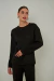 Blusa Preta em Tricot Lurex - Linda de Morrer