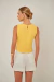 Blusa Cambraia de Linho Amarela - Linda de Morrer - comprar online