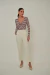 Blusa Mood em Malha Listrada - Linda de Morrer