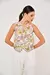 Colete Maísa em Tricoline Estampa Floral - Linda de Morrer - comprar online