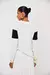 Blusa Lee em malha gaze off white e preto - Linda de Morrer - Gaby Sampaio