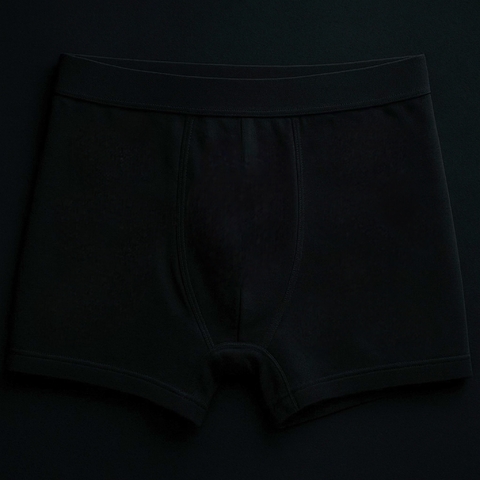 Cueca preta algodão + designer