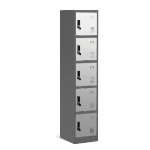 Locker 5 Puertas Metalicos Chapa Llave Oficina MY-L-05