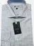 Camisa Alfaiataria Branca Xadrez Azul - Social Zoni