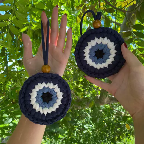 Kit 2 Mandala Olho Grego / Amuleto Contra Inveja / Mandala Para Retrovisor de Carro