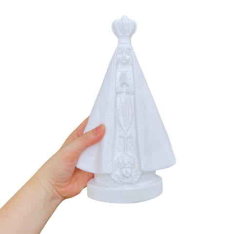 Kit 5 Nossa Senhora Aparecida 24cm Gesso Cru Para Costumizar