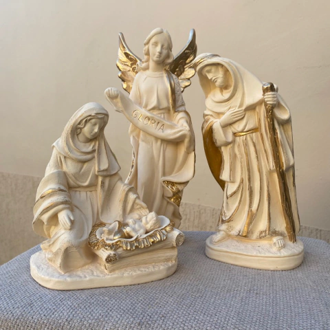 Kit 4 Peças Presépio Menino Jesus Removível