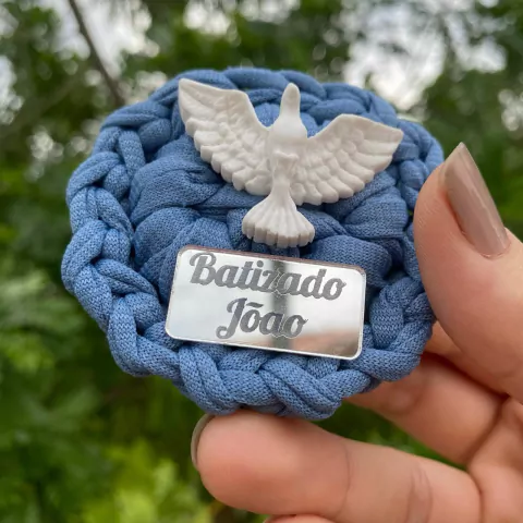 Kit 10 ímã Personalizado Divino Espírito Santo/ Lembrança De Batizado