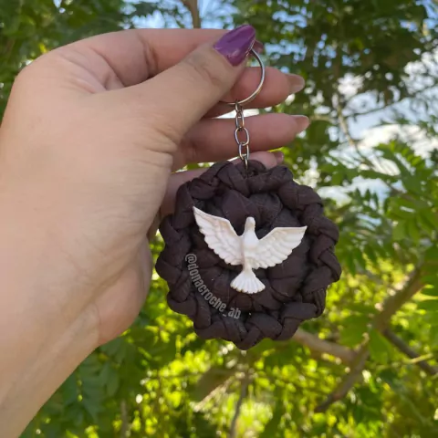 Chaveiro de Crochê Para Carro / Lembrança Batizado