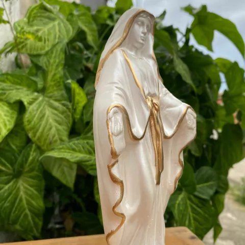 Kit 12 Nossa Senhora Das Graças Delicada Perolada com Dourado