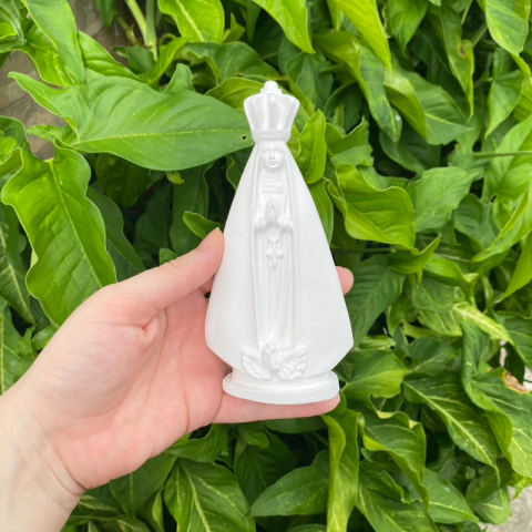 Nossa Senhora Aparecida 15cm Gesso Liso Cru Para Costumizar
