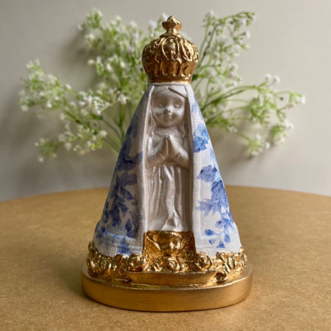Nossa Senhora Aparecida Baby 14cm Decoupage / Lembrança de Batizado