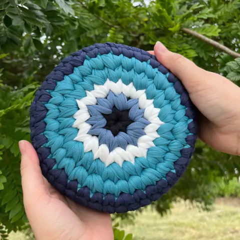 Peso De Porta De olho grego Crochê Decoração