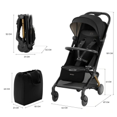 Cochecito Pilot 2 Apto avion Negro - Kinderkraft Argentina