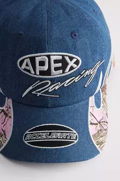 Camo Flame Denim Racing Dad Hat en internet