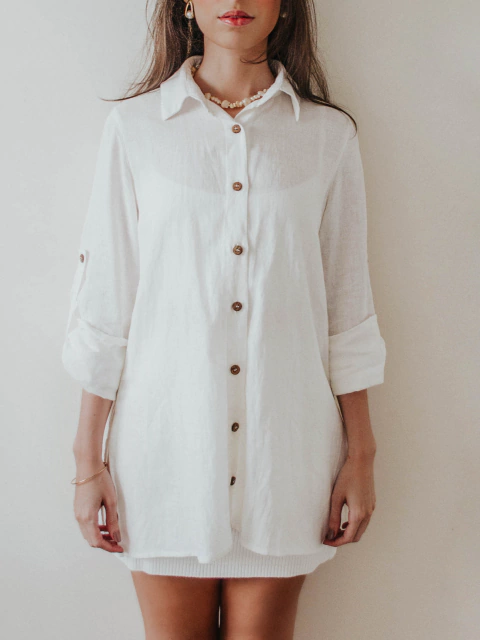 Chemise de linho Pietra - comprar online