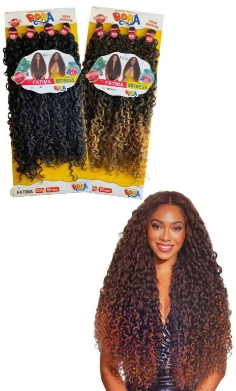 Cabelo Super Protéina Fátima Crochet Braid 85 cm Modern Girl Boha
