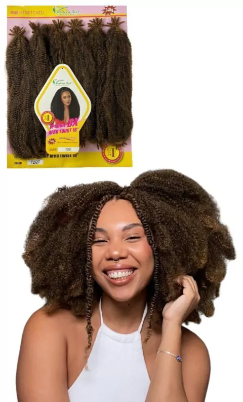 Cabelo Springy Afro Twist Crochet Braid Crespo 240g