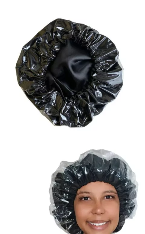 Touca Banho Plástica Forrada Com Cetim P