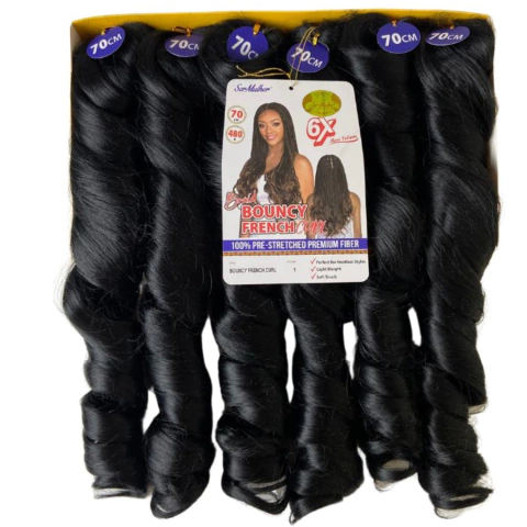 Cabelo Bounch French Curl Fibra Premium Ondulada 480g Para Tranças Mechas Com 70cm - comprar online