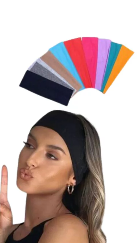 Faixa Larga Grossa Tiara Para Cabelo Elástica Acessório