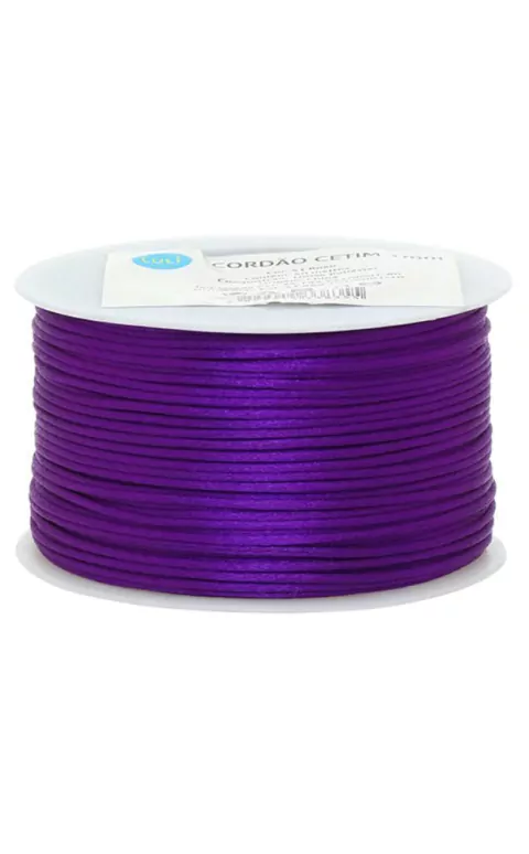 Fio Cordão de Cetim Seda Rabo de Rato 1mm 50 metros