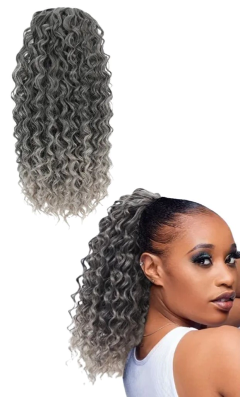 Rabo de Cavalo Grisalho Cacheado Lavínia