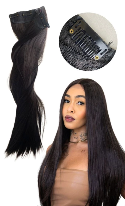 Aplique Zephira Tic Tac Alongamento Extensão Capilar Aspecto Natural