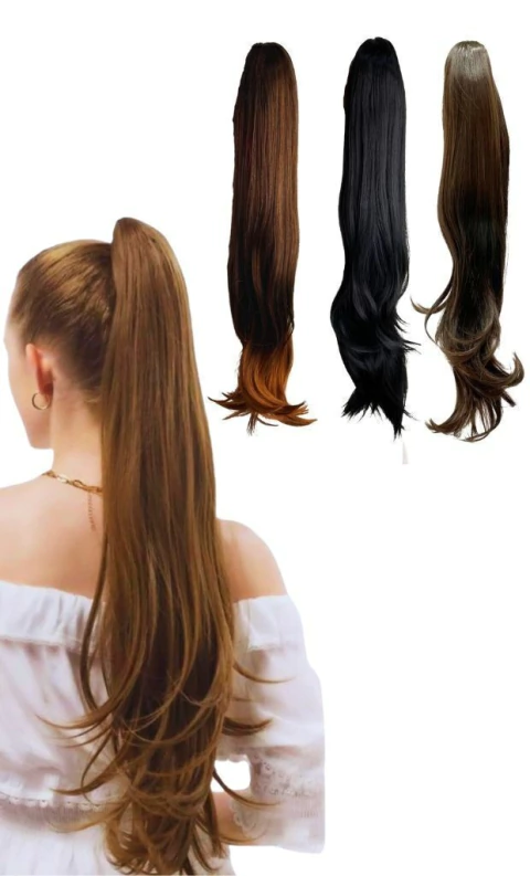 Aplique Rabo De Cavalo Com Piranha Noara Liso Repicado 200g