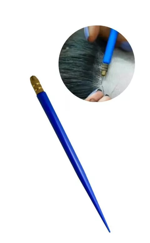 Mandril Azul Para Fixação de Agulha Para Confecção De Perucas E Próteses
