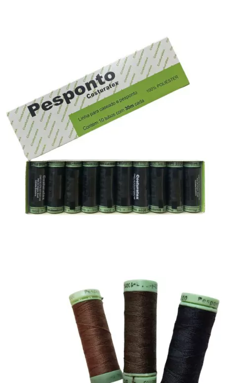 Linha Pesponto 30m caixa com 10un