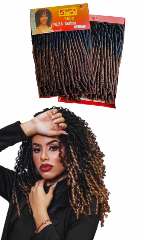 Cabelo Nina Softex 5 pacotes em 1 Crochet Braid 360g